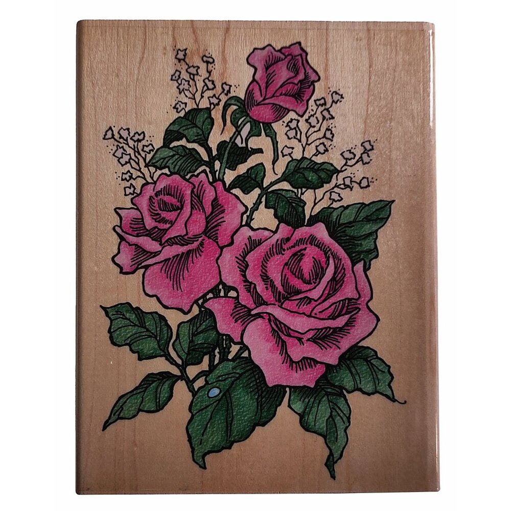 Stampendous Classic Roses Rubber Stamp For Crafts & Scrapbooking